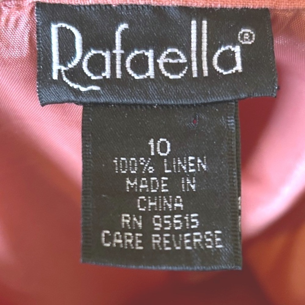 Lagenlook Linen Boho Rafaella Coral 100% Linen Mermaid Midi Skirt Size 10 - Picture 7 of 7